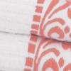 Superior 6-Piece Cotton Towel Set, Decorative Greek Pattern, Home Essentials, Absorbent Towels, Bathroom Decor, Spa, Resort, Includes 2 Hand, 2 Face and 2 Bath Towels, Athens Collection, Grey(Coral)
