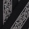 Superior 6-Piece Cotton Towel Set, Decorative Greek Pattern, Home Essentials, Absorbent Towels, Bathroom Decor, Spa, Resort, Includes 2 Hand, 2 Face and 2 Bath Towels, Athens Collection, Grey(Black-chrome)