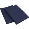 Superior 700 Thread Count Egyptian Cotton Pillowcase Bed Set, Modern Solid Sateen, Naturally Breathable and Cooling, Extra Comfort Pillow Cover, Includes: Two Pillowcases, Standard, Coral(Navy Blue)