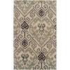 Superior 8mm Pile Height with Jute Backing, Gorgeous Ikat Damask Pattern, Fashionable and Affordable Woven Rugs, 8′ x 10′ Rug, Light Blue(Beige)
