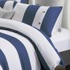 Superior Addison Cotton 300 Thread Count Duvet Cover Set, Comforter Cover, Bed Essentials, Coastal Striped Decor, Includes 1 Duvet Cover with Button Closure, 2 Pillow Shams, King/California King(Twin/Twin XL)
