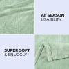 Superior Alaska Collection Quilted Diamond Throw Blanket – Soft Plush Velvety Fleece Blanket for Couch, Bed and Living Room Decor – Cozy, Warm & Lightweight All-Season Cover, Throw Size, White(Sea Foam)