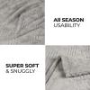 Superior Alaska Collection Quilted Diamond Throw Blanket – Soft Plush Velvety Fleece Blanket for Couch, Bed and Living Room Decor – Cozy, Warm & Lightweight All-Season Cover, Throw Size, White(Platinum)