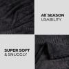Superior Alaska Collection Quilted Diamond Throw Blanket – Soft Plush Velvety Fleece Blanket for Couch, Bed and Living Room Decor – Cozy, Warm & Lightweight All-Season Cover, Throw Size, White(Black)