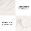 Superior Alaska Collection Quilted Diamond Throw Blanket – Soft Plush Velvety Fleece Blanket for Couch, Bed and Living Room Decor – Cozy, Warm & Lightweight All-Season Cover, Throw Size, White(Ivory)