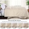 Superior Alaska Collection Quilted Diamond Throw Blanket – Soft Plush Velvety Fleece Blanket for Couch, Bed and Living Room Decor – Cozy, Warm & Lightweight All-Season Cover, Throw Size, White(Cream)
