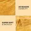 Superior Alaska Collection Quilted Diamond Throw Blanket – Soft Plush Velvety Fleece Blanket for Couch, Bed and Living Room Decor – Cozy, Warm & Lightweight All-Season Cover, Throw Size, White(Gold)