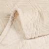 Superior Alaska Collection Quilted Diamond Throw Blanket – Soft Plush Velvety Fleece Blanket for Couch, Bed and Living Room Decor – Cozy, Warm & Lightweight All-Season Cover, Throw Size, White(Cream)