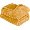 Superior Alaska Collection Quilted Diamond Throw Blanket – Soft Plush Velvety Fleece Blanket for Couch, Bed and Living Room Decor – Cozy, Warm & Lightweight All-Season Cover, Throw Size, White(Gold)