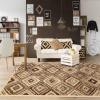 Superior Area Rugs for Bedroom, Farmhouse, Kitchen, Entryway, Laundry Room | Living Room Decor | Mosaic Collection, Chocolate, 2′ 7″ x 8′ Chocolate(Beige Brown)