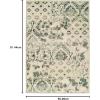 Superior Area Rugs for Bedroom, Farmhouse, Kitchen, Entryway, Laundry Room | Living Room Decor | Mosaic Collection, Chocolate, 2′ 7″ x 8′ Chocolate(Ivory Green)