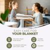 Superior Basketweave Cotton Blanket, Basket Weave Design, Soft, Comfy Cover for Bed, Bedding, Bedroom, Couch Throw, Lounging, Modern Boho Medium Weighted Blankets, Throw Size, Gold(Sage)