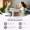 Superior Basketweave Cotton Blanket, Basket Weave Design, Soft, Comfy Cover for Bed, Bedding, Bedroom, Couch Throw, Lounging, Modern Boho Medium Weighted Blankets, Throw Size, Gold(White)