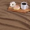 Superior Basketweave Cotton Blanket, Basket Weave Design, Soft, Comfy Cover for Bed, Bedding, Bedroom, Couch Throw, Lounging, Modern Boho Medium Weighted Blankets, Throw Size, Gold(Taupe)