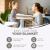 Superior Basketweave Cotton Blanket, Basket Weave Design, Soft, Comfy Cover for Bed, Bedding, Bedroom, Couch Throw, Lounging, Modern Boho Medium Weighted Blankets, Throw Size, Gold(Silver)