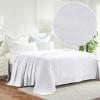 Superior Basketweave Cotton Blanket, Basket Weave Design, Soft, Comfy Cover for Bed, Bedding, Bedroom, Couch Throw, Lounging, Modern Boho Medium Weighted Blankets, Throw Size, Gold(White)