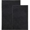 Superior Bath Rug Set, Small Area Rugs for Bathroom, Kitchen Decor, Machine Washable, Non-Slip Bathmat Rug, High-Low Jacquard Mat, Geometric Diamond Accent, Brou Collection, Set of 2, Medium, Ivory(Black – Brou)