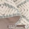 Superior Bath Rug Set, Small Area Rugs for Bathroom, Kitchen Decor, Machine Washable, Non-Slip Bathmat Rug, High-Low Jacquard Mat, Geometric Diamond Accent, Brou Collection, Set of 2, Medium, Ivory(Sage – Cton)