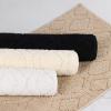 Superior Bath Rug Set, Small Area Rugs for Bathroom, Kitchen Decor, Machine Washable, Non-Slip Bathmat Rug, High-Low Jacquard Mat, Geometric Diamond Accent, Brou Collection, Set of 2, Medium, Ivory(Black – Brou)