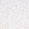 Superior Bath Rug Set, Small Area Rugs for Bathroom, Kitchen Decor, Machine Washable, Non-Slip Bathmat Rugs, Fluffy, Tufted Shag, Striped Accent Rug, Inaya Collection, Set of 2, Large, White/Grey(White – Vene)