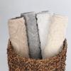 Superior Bath Rug Set, Small Area Rugs for Bathroom, Kitchen Decor, Machine Washable, Non-Slip Bathmat Rugs, Fluffy, Tufted Shag, Striped Accent Rug, Inaya Collection, Set of 2, Large, White/Grey(Light Grey – Vene)