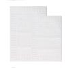 Superior Bath Rug Set, Small Area Rugs for Bathroom, Kitchen Decor, Machine Washable, Non-Slip Bathmat Rugs, Fluffy, Tufted Shag, Striped Accent Rug, Inaya Collection, Set of 2, Large, White/Grey(White – White)