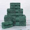 Superior Bath Towel Set, Rayon From Bamboo Cotton Blend, Ideal for Bathroom, Guest Bathroom, and Beach, Modern Style with Solid Dobby Border, Includes 2 Pieces; Bath Towels, Bath Towel, Salmon(Hunter Green)