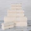 Superior Bath Towel Set, Rayon From Bamboo Cotton Blend, Ideal for Bathroom, Guest Bathroom, and Beach, Modern Style with Solid Dobby Border, Includes 2 Pieces; Bath Towels, Bath Towel, Salmon(Ivory)