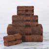 Superior Bath Towel Set, Rayon From Bamboo Cotton Blend, Ideal for Bathroom, Guest Bathroom, and Beach, Modern Style with Solid Dobby Border, Includes 2 Pieces; Bath Towels, Bath Towel, Salmon(Cocoa)