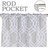 Superior Blackout Curtains, Room Darkening, Bedroom, Drapes, Kitchen, Living Room Window Accents, Sun Blocking, Thermal, 2 Pack, Ribbon Blackout Curtains, Set of 2, 52″ x 84″, Silver(Chrome)