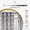 Superior Blackout Curtains, Room Darkening Window Accent for Bedroom, Sun Blocking, Thermal, Modern Bohemian Curtains, Leaves Collection, Set of 2 Panels, Rod Pocket – 26 in x 63 in, Grey