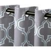 Superior Bohemian Trellis Quality Soft, Insulated, Thermal, Woven Blackout Grommet Printed Curtain Panel Pair (Set Of 2) 52″ x 108″ – White(Silver)