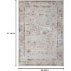 Superior Boho Floral Medallion Washable Rug, Non-Skid Backing, Pet & Kid Friendly, Easy Care, Non-Slip Rugs for Living Room, Kitchen, Bedroom, Low Pile Area Rug, Toucan Collection, 9′ x 12′, Beige(Swan – Cream)