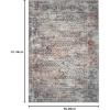 Superior Boho Floral Medallion Washable Rug, Non-Skid Backing, Pet & Kid Friendly, Easy Care, Non-Slip Rugs for Living Room, Kitchen, Bedroom, Low Pile Area Rug, Toucan Collection, 9′ x 12′, Beige(B Ivory)