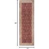 Superior Boho Floral Medallion Washable Rug, Non-Skid Backing, Pet & Kid Friendly, Easy Care, Non-Slip Rugs for Living Room, Kitchen, Bedroom, Low Pile Area Rug, Toucan Collection, 9′ x 12′, Beige(A Beige – Red)