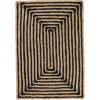 Superior Braided Dyed Jute Handwoven Indoor Area Rug, Jute Floor Decor For Living Room, Hallway, Entry, Dining Room, Bedroom, Office, Apartment, Hand-Woven Modern Farmhouse Rugs, 2′ 6″ x 8′, Navy Blue(Black)