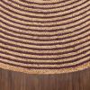 Superior Braided Dyed Jute Handwoven Indoor Area Rug, Jute Floor Decor For Living Room, Hallway, Entry, Dining Room, Bedroom, Office, Apartment, Hand-Woven Modern Farmhouse Rugs, 2′ 6″ x 8′, Navy Blue(Purple)