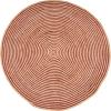 Superior Braided Dyed Jute Handwoven Indoor Area Rug, Jute Floor Decor for Dining Room, Office, Dorm, Kitchen, Entry, Hand-Woven Modern Farmhouse Rugs, 6′ Round, Navy Blue(Burgundy)