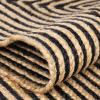 Superior Braided Dyed Jute Handwoven Indoor Area Rug, Jute Floor Decor for Dining Room, Office, Dorm, Kitchen, Entry, Hand-Woven Modern Farmhouse Rugs, 6′ Round, Navy Blue(Black)