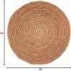 Superior Braided Dyed Jute Handwoven Indoor Area Rug, Jute Floor Decor for Dining Room, Office, Dorm, Kitchen, Entry, Hand-Woven Modern Farmhouse Rugs, 6′ Round, Navy Blue(Coffee)