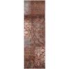 Superior Bristol Collection Area Rug, 8mm Pile Height with Jute Backing, Chic Geometric Damask Patchwork Design, Fashionable and Affordable Woven Rugs – 4′ x 6′ Rug, Ivory & Light Blue(Rust)