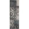 Superior Bristol Collection Area Rug, 8mm Pile Height with Jute Backing, Chic Geometric Damask Patchwork Design, Fashionable and Affordable Woven Rugs – 4′ x 6′ Rug, Ivory & Light Blue(Rivulet)