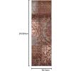 Superior Bristol Collection Area Rug, 8mm Pile Height with Jute Backing, Chic Geometric Damask Patchwork Design, Fashionable and Affordable Woven Rugs – 4′ x 6′ Rug, Ivory & Light Blue(Rust)