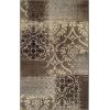 Superior Bristol Collection Area Rug, 8mm Pile Height with Jute Backing, Chic Geometric Damask Patchwork Design, Fashionable and Affordable Woven Rugs – 4′ x 6′ Rug, Beige & Brown(Ivory-light Blue – Z)