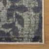 Superior Bristol Collection Area Rug, 8mm Pile Height with Jute Backing, Chic Geometric Damask Patchwork Design, Fashionable and Affordable Woven Rugs – 4′ x 6′ Rug, Ivory & Light Blue(Rivulet)