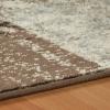 Superior Bristol Collection Area Rug, 8mm Pile Height with Jute Backing, Chic Geometric Damask Patchwork Design, Fashionable and Affordable Woven Rugs – 4′ x 6′ Rug, Beige & Brown(Ivory-light Blue – Z)