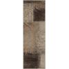 Superior Bristol Collection Area Rug, 8mm Pile Height with Jute Backing, Chic Geometric Damask Patchwork Design, Fashionable and Affordable Woven Rugs – 4′ x 6′ Rug, Ivory & Light Blue(Beige-camel)