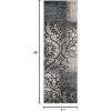 Superior Bristol Collection Area Rug, 8mm Pile Height with Jute Backing, Chic Geometric Damask Patchwork Design, Fashionable and Affordable Woven Rugs – 4′ x 6′ Rug, Ivory & Light Blue(Rivulet)