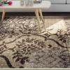 Superior Bristol Collection Area Rug, 8mm Pile Height with Jute Backing, Chic Geometric Damask Patchwork Design, Fashionable and Affordable Woven Rugs – 4′ x 6′ Rug, Beige & Brown(Beige-brown – Z)