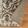 Superior Bristol Collection Area Rug, 8mm Pile Height with Jute Backing, Chic Geometric Damask Patchwork Design, Fashionable and Affordable Woven Rugs – 4′ x 6′ Rug, Ivory & Light Blue(Ivory-light Blue)